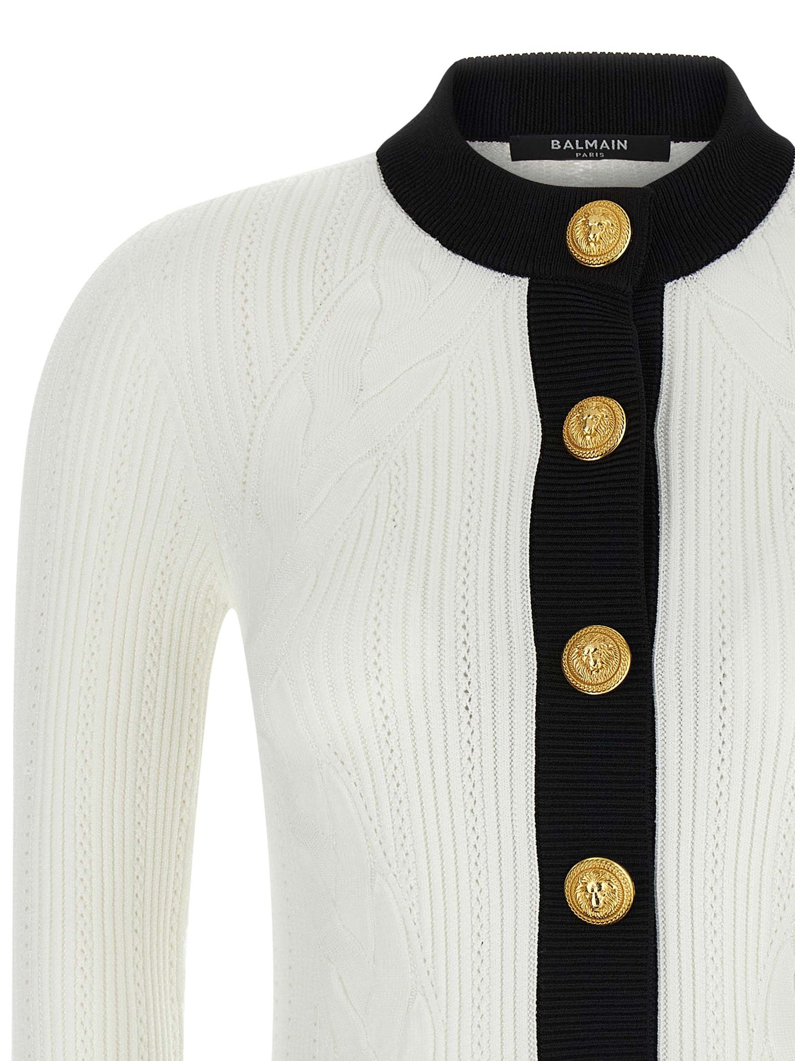 Balmain Two-Tone Cardigan