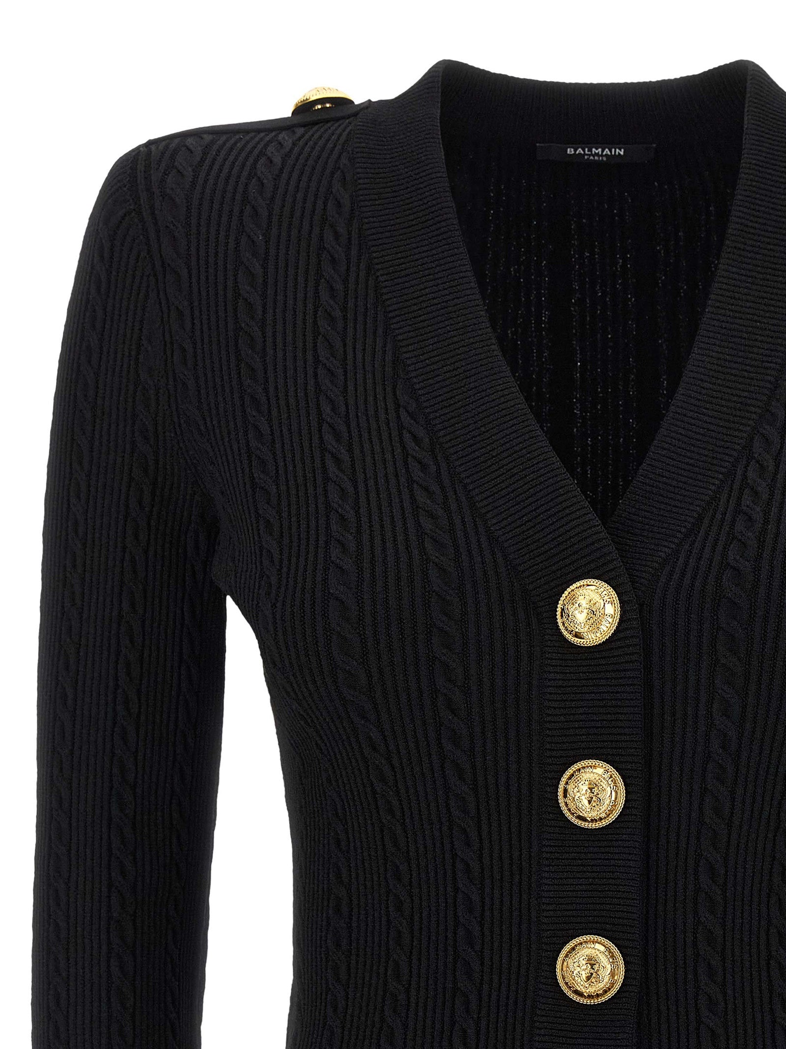 Balmain Twisted Knit Cardigan