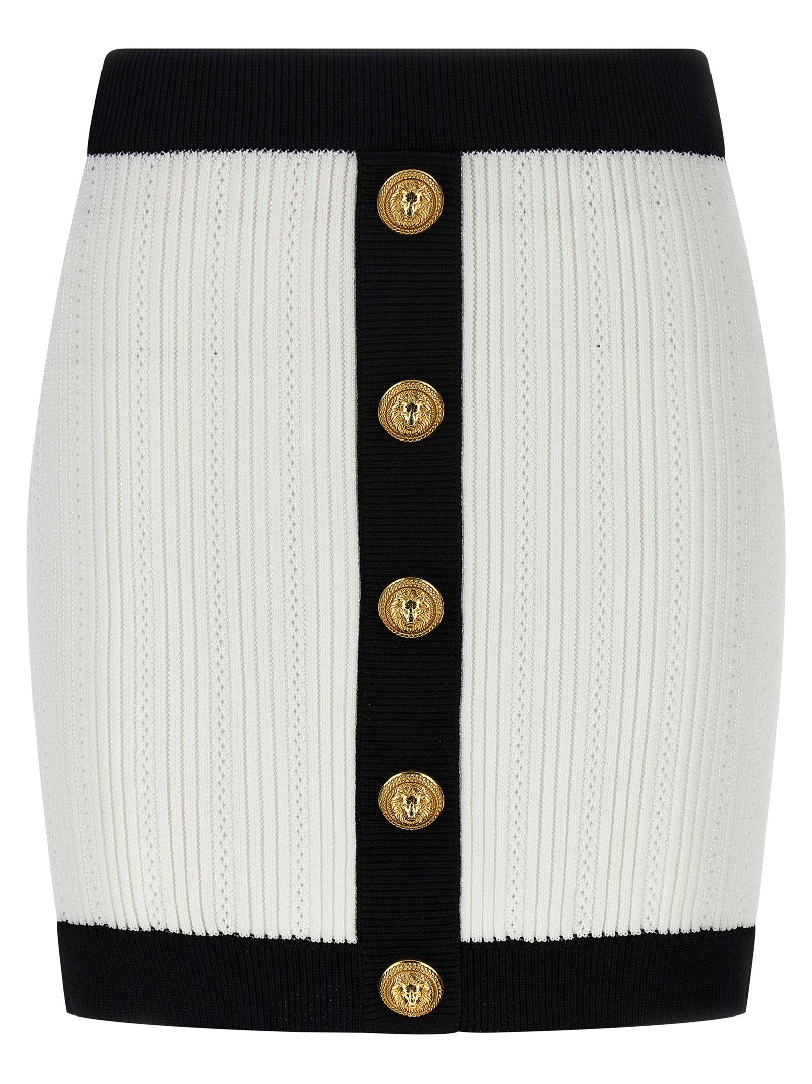 Balmain Two-Tone Miniskirt