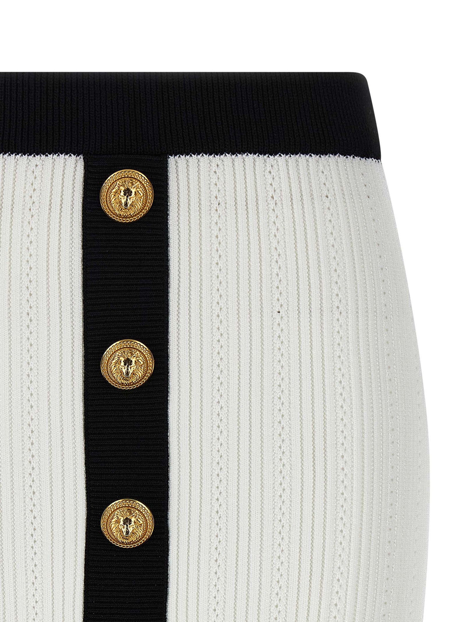 Balmain Two-Tone Miniskirt