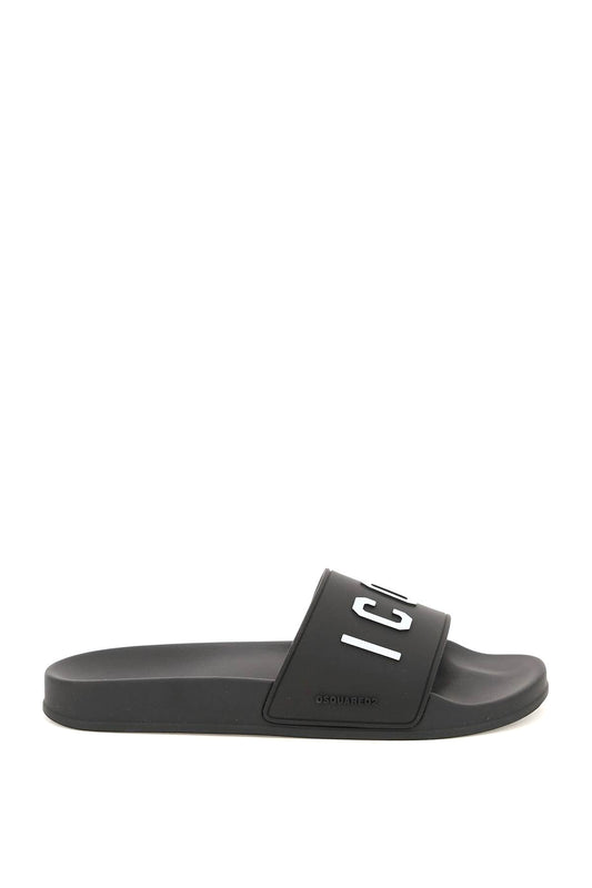 Dsquared2 Icon Rubber Slides Black