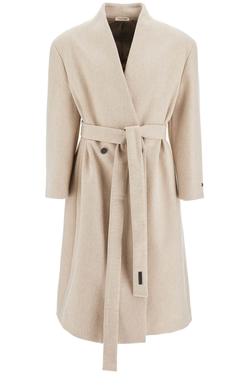 Fear of God Maxi Coat Without Lapels Beige