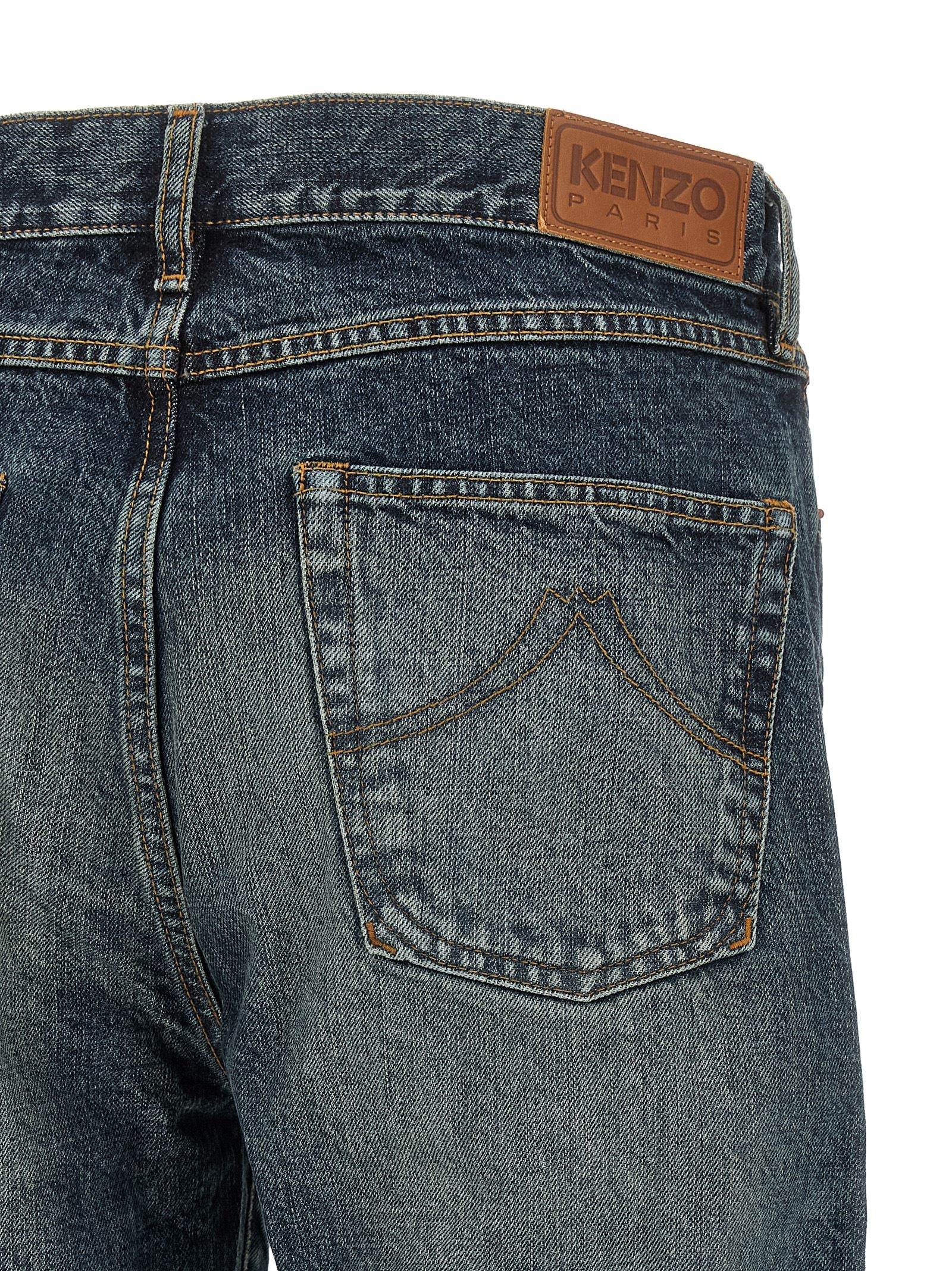 Kenzo 'Boke Flower' Button Jeans