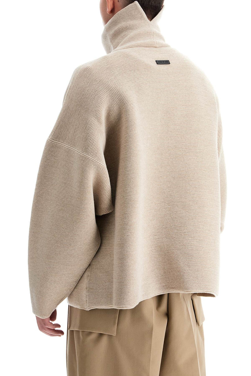 Fear of God High-Neck Ottoman Pullover Beige