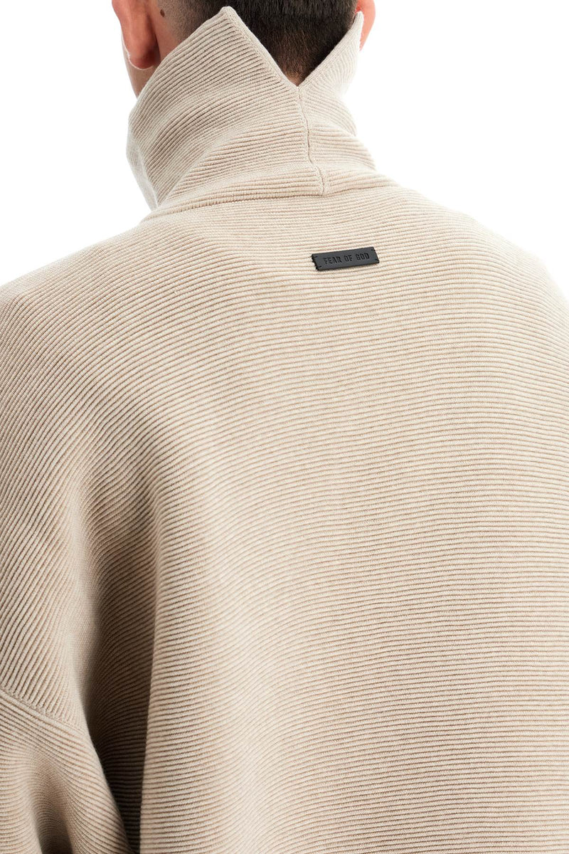 Fear of God High-Neck Ottoman Pullover Beige