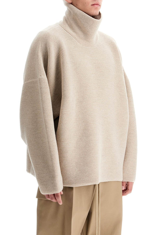 Fear of God High-Neck Ottoman Pullover Beige