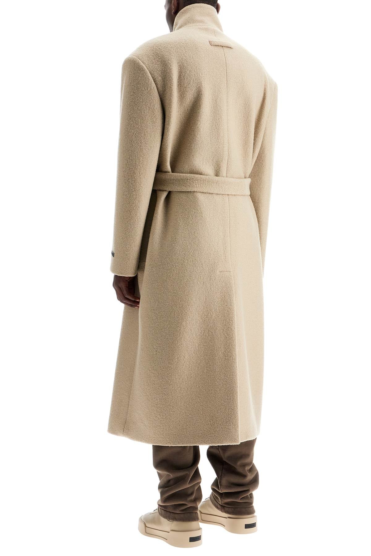 Fear Of God Wool Coat With High Collar And Boiled Wool