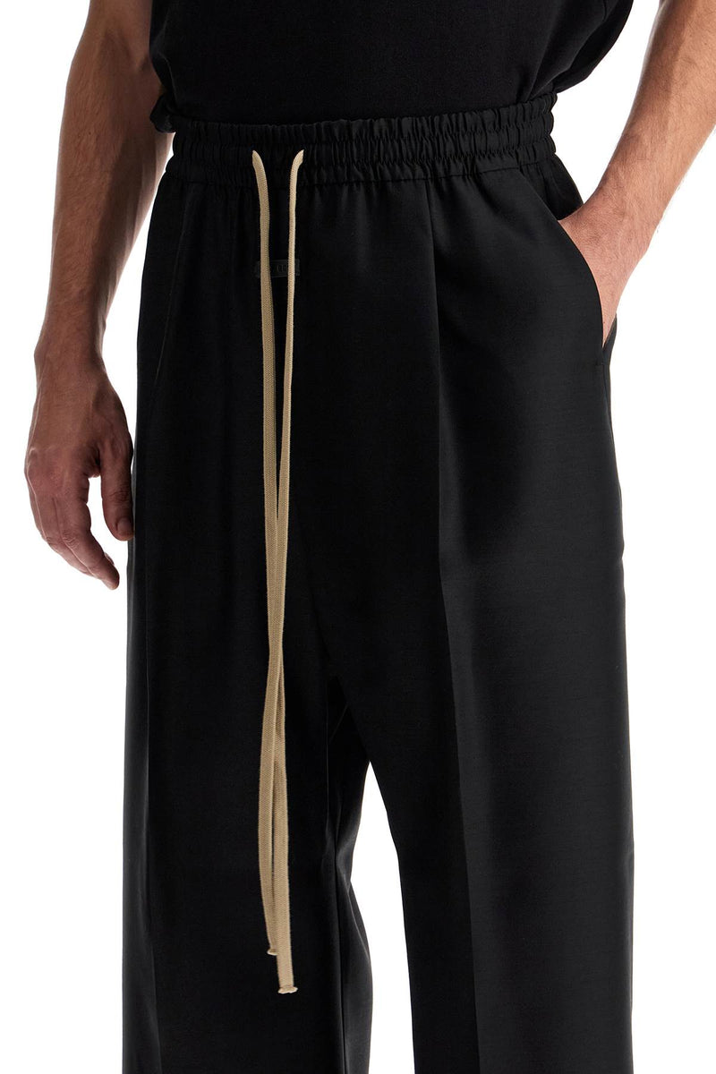 Fear of God Wide Wool And Silk Trousers Black