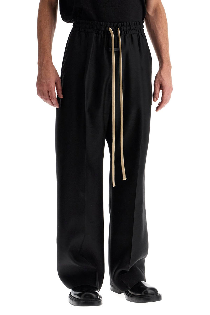 Fear of God Wide Wool And Silk Trousers Black