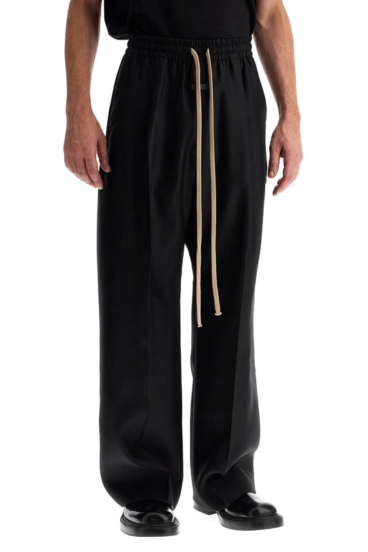 Fear of God Wide Wool And Silk Trousers Black