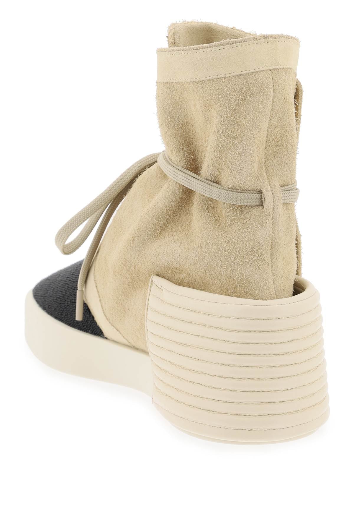 Fear of God High-Top Suede And Beaded Leather Moc Beige