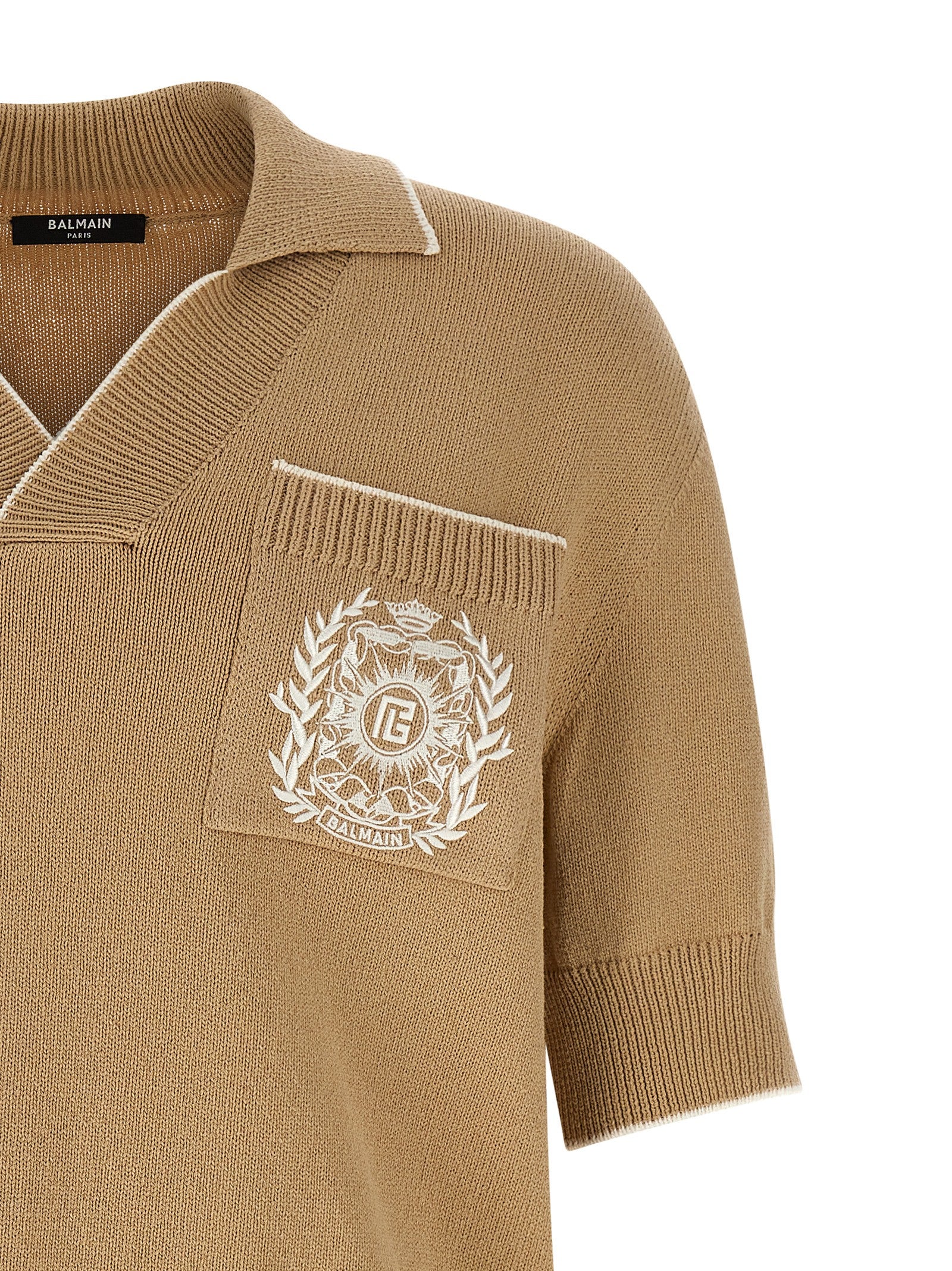 Balmain 'Balmain Stemma' Embroidery Polo Shirt