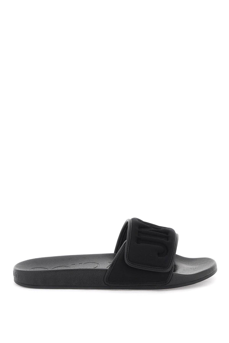 Jimmy Choo Slides With Logo Black