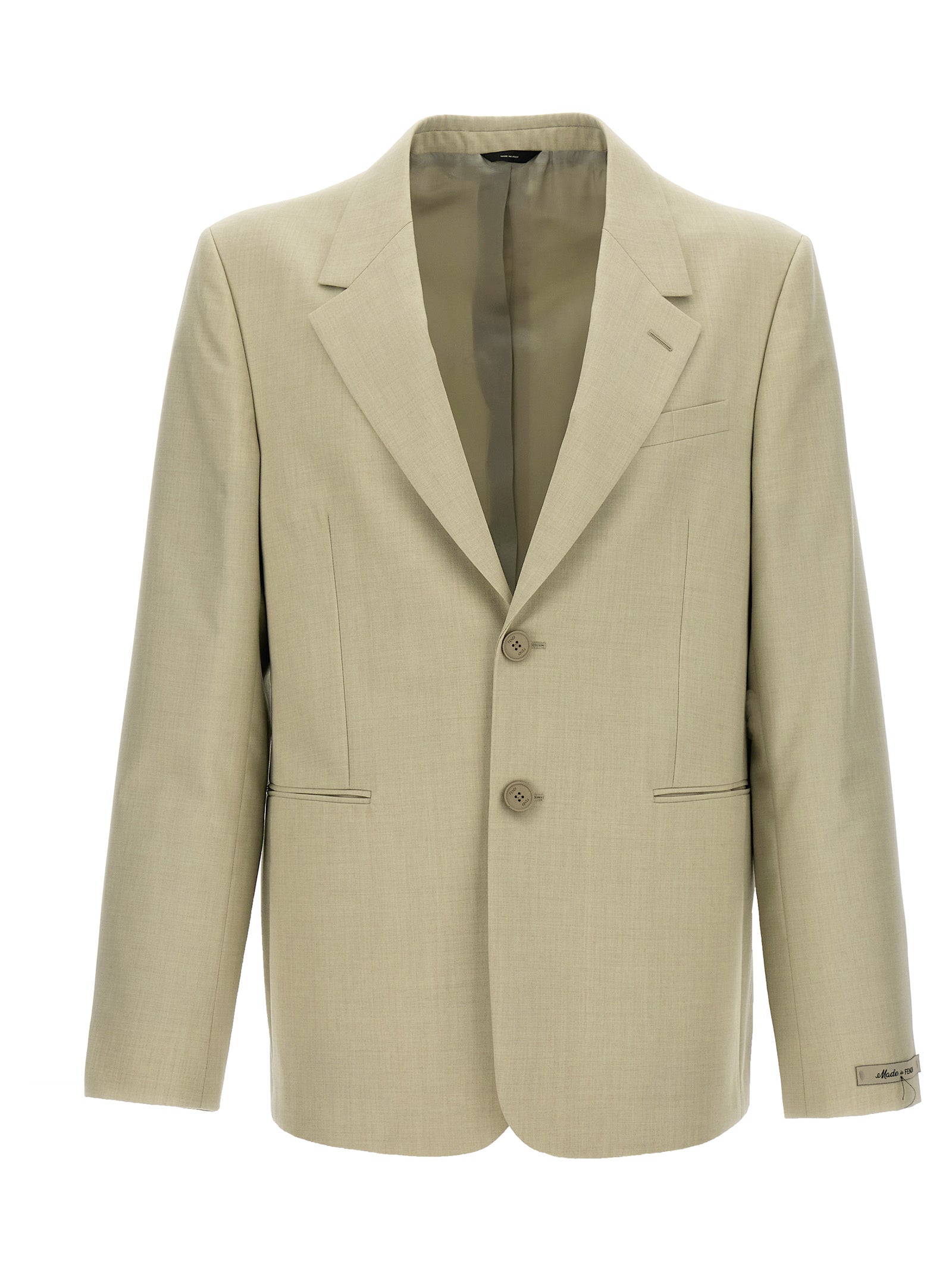 Fendi Single-Breasted Wool Blazer