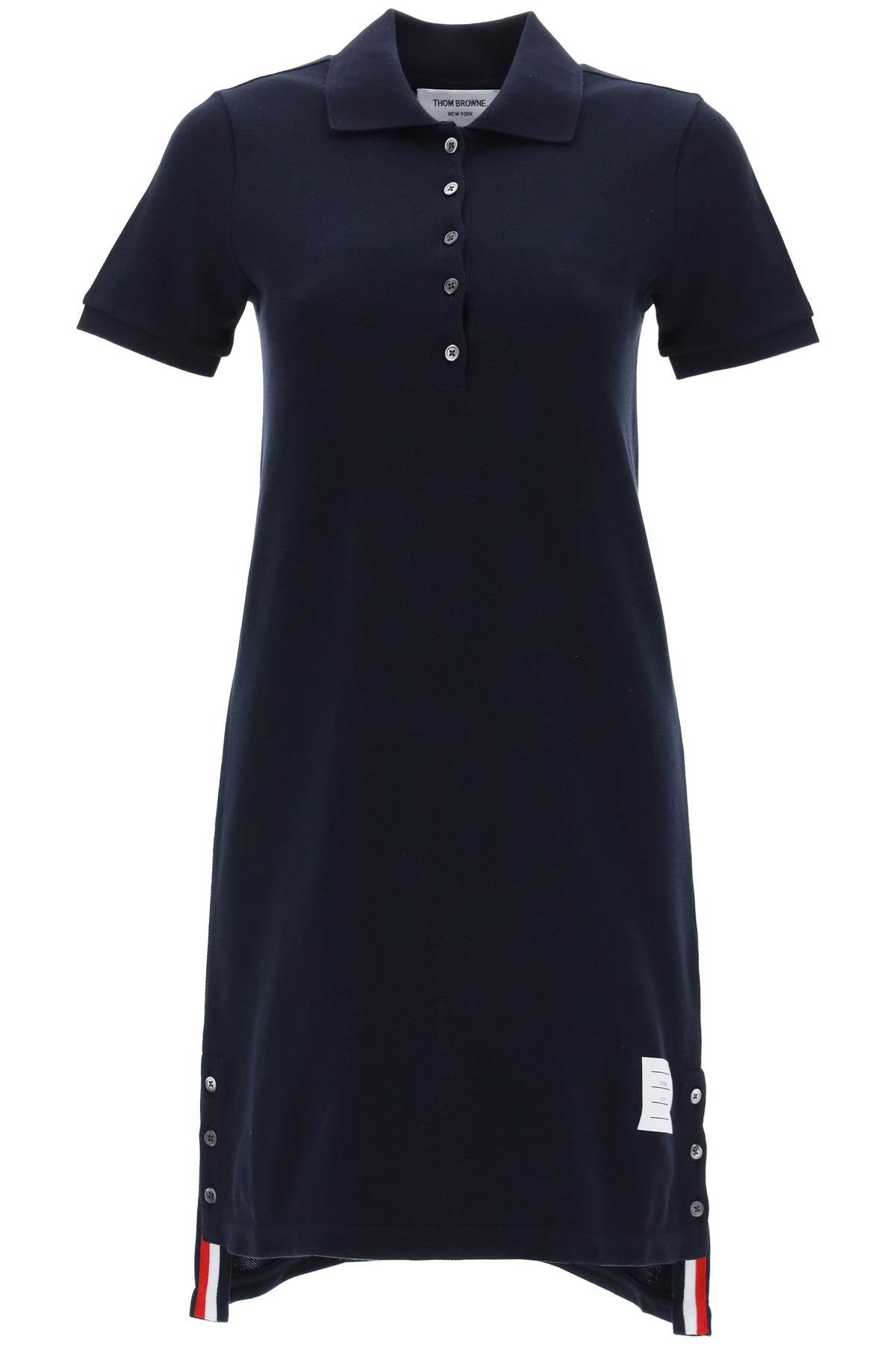 Thom Browne Rwb Striped Polo Dress With Band