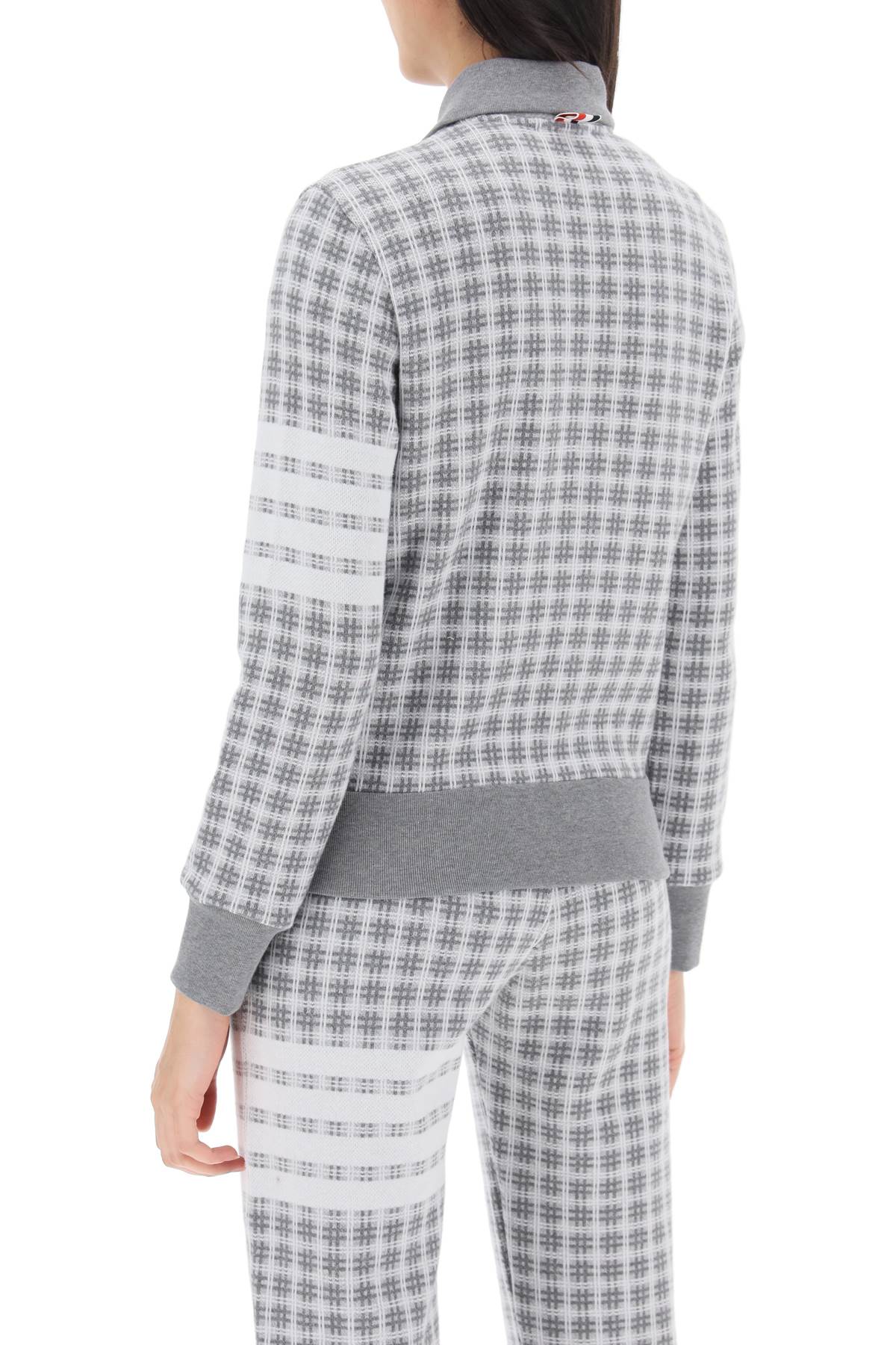 Thom Browne 4-Bar Sweatshirt In Check Knit