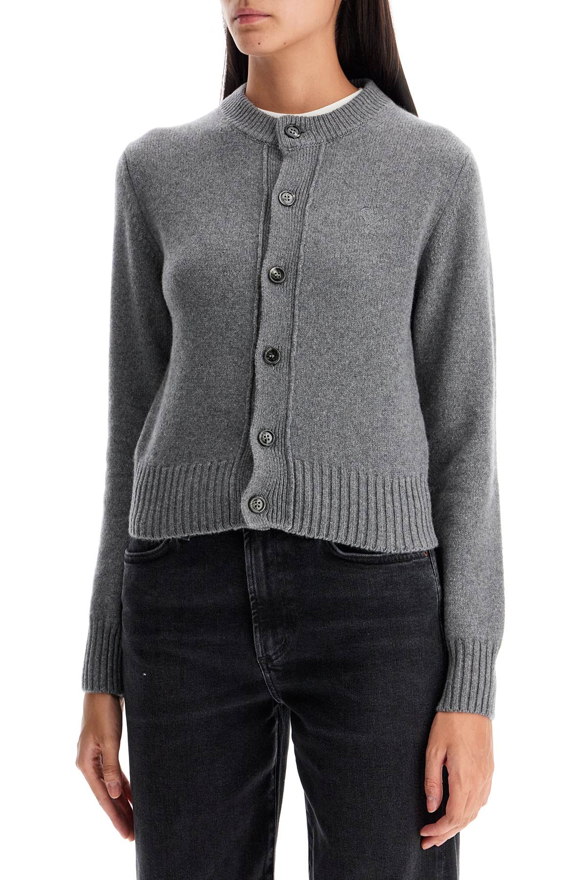 Ami Alexandre Matiussi Cashmere Crewneck Cardigan