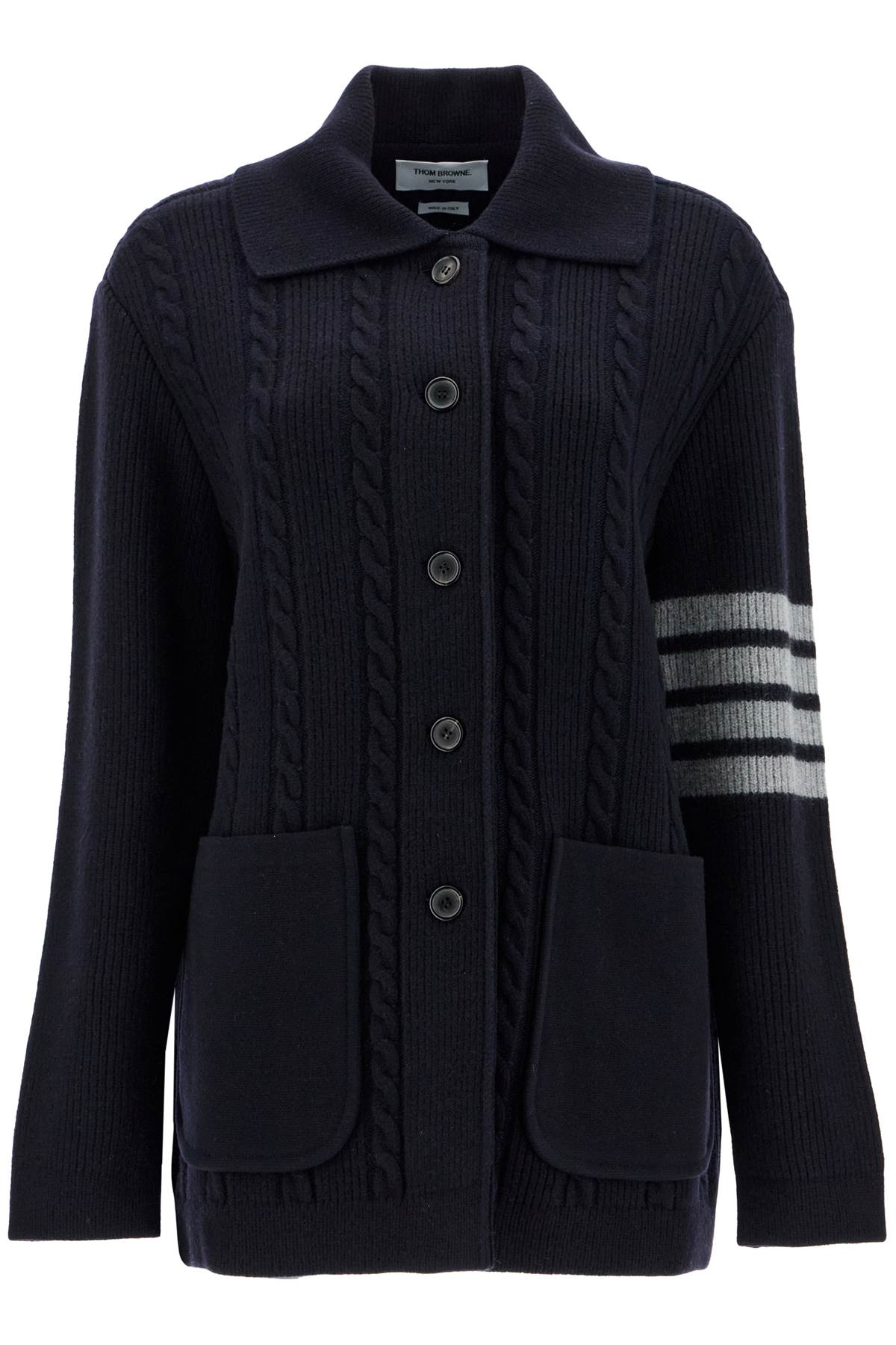 Thom Browne '4-Bar Heavy Knit Cardigan