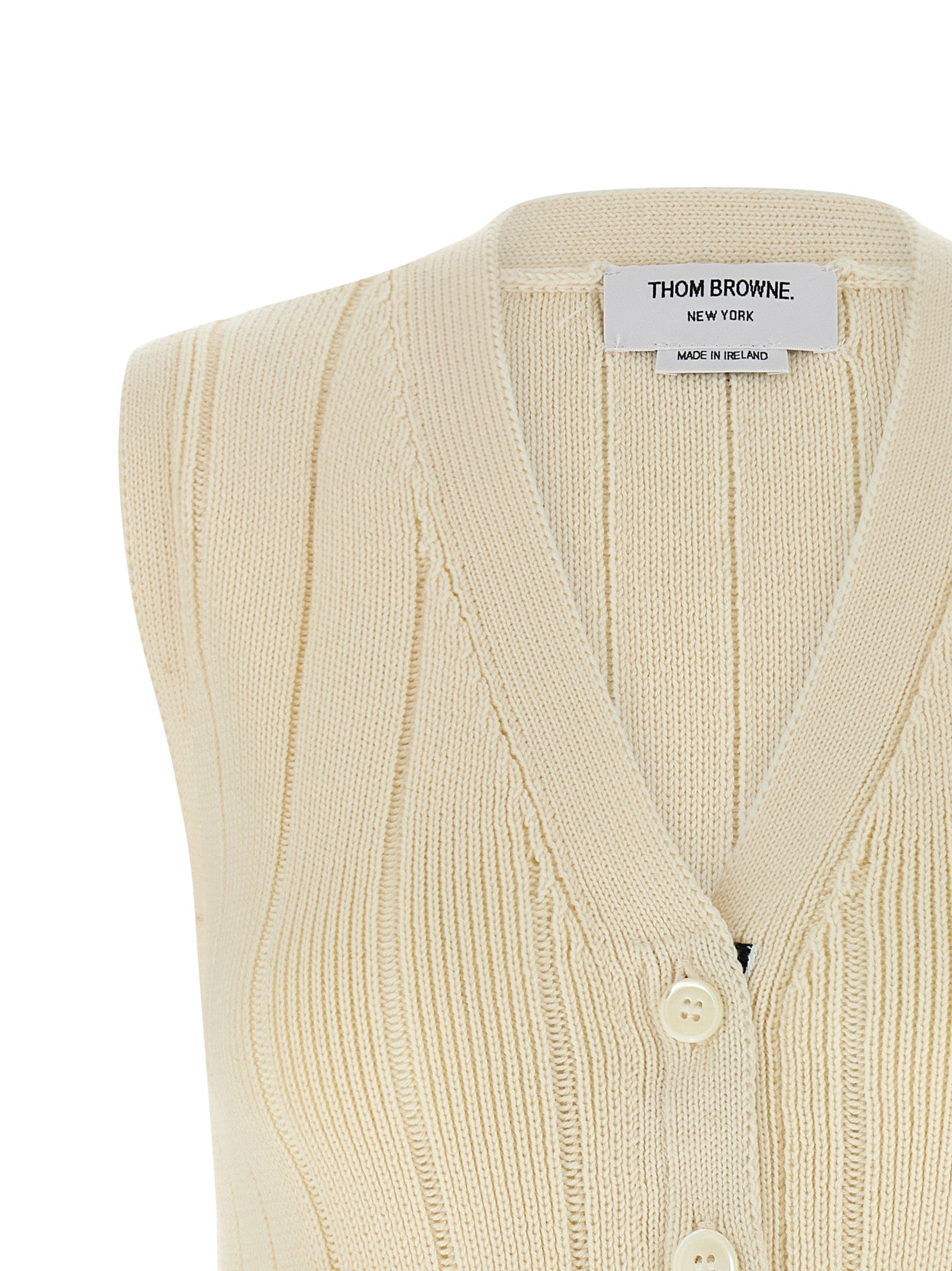 Thom Browne Rwb Intarsia Vest