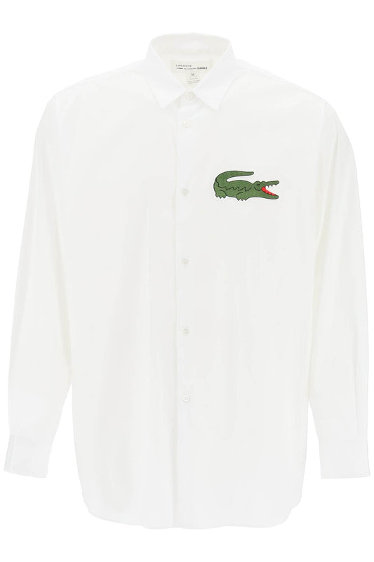 Comme Des Garcons Shirt X Lacoste Oversized Shirt With Maxi Patch White