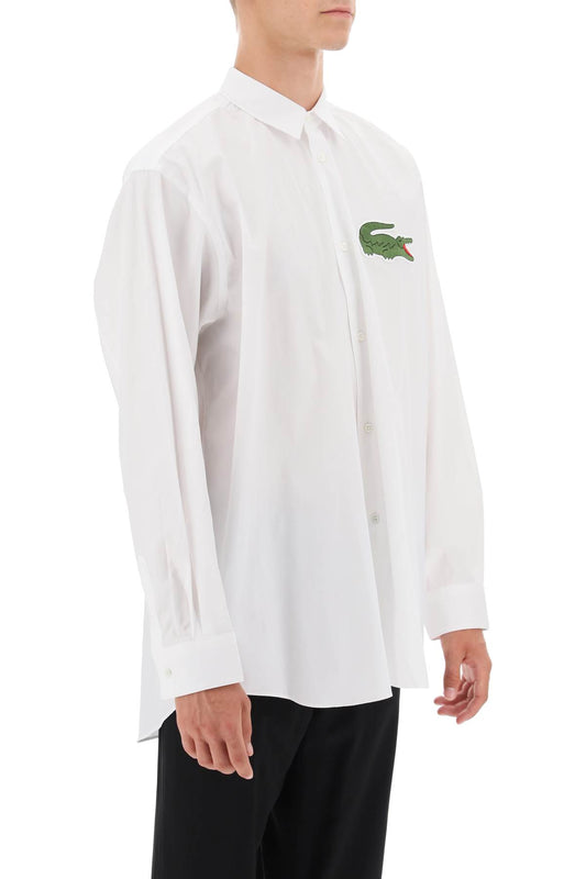 Comme Des Garcons Shirt X Lacoste Oversized Shirt With Maxi Patch White