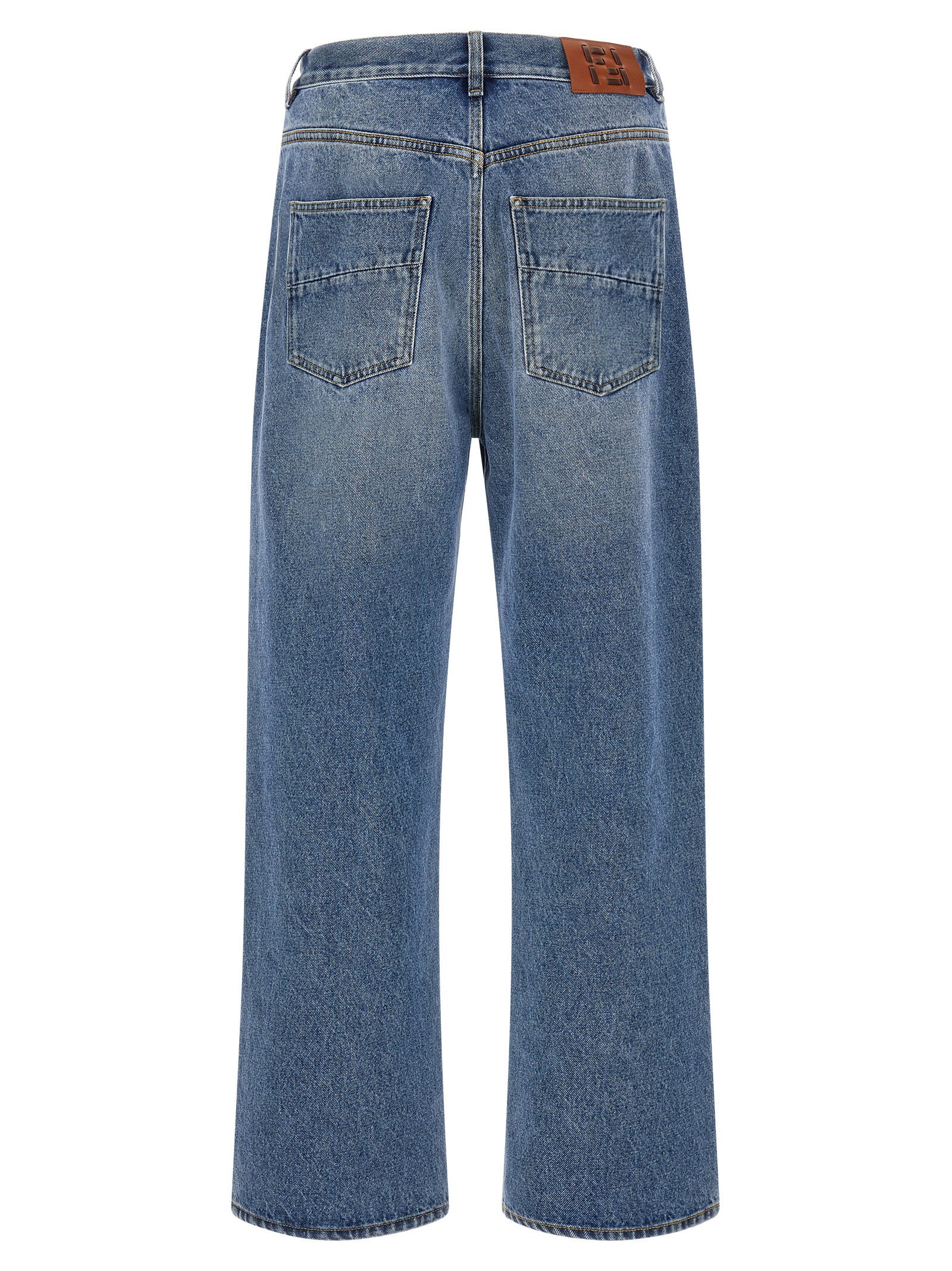 Fendi 'Ff' Patch Jeans Saddlery