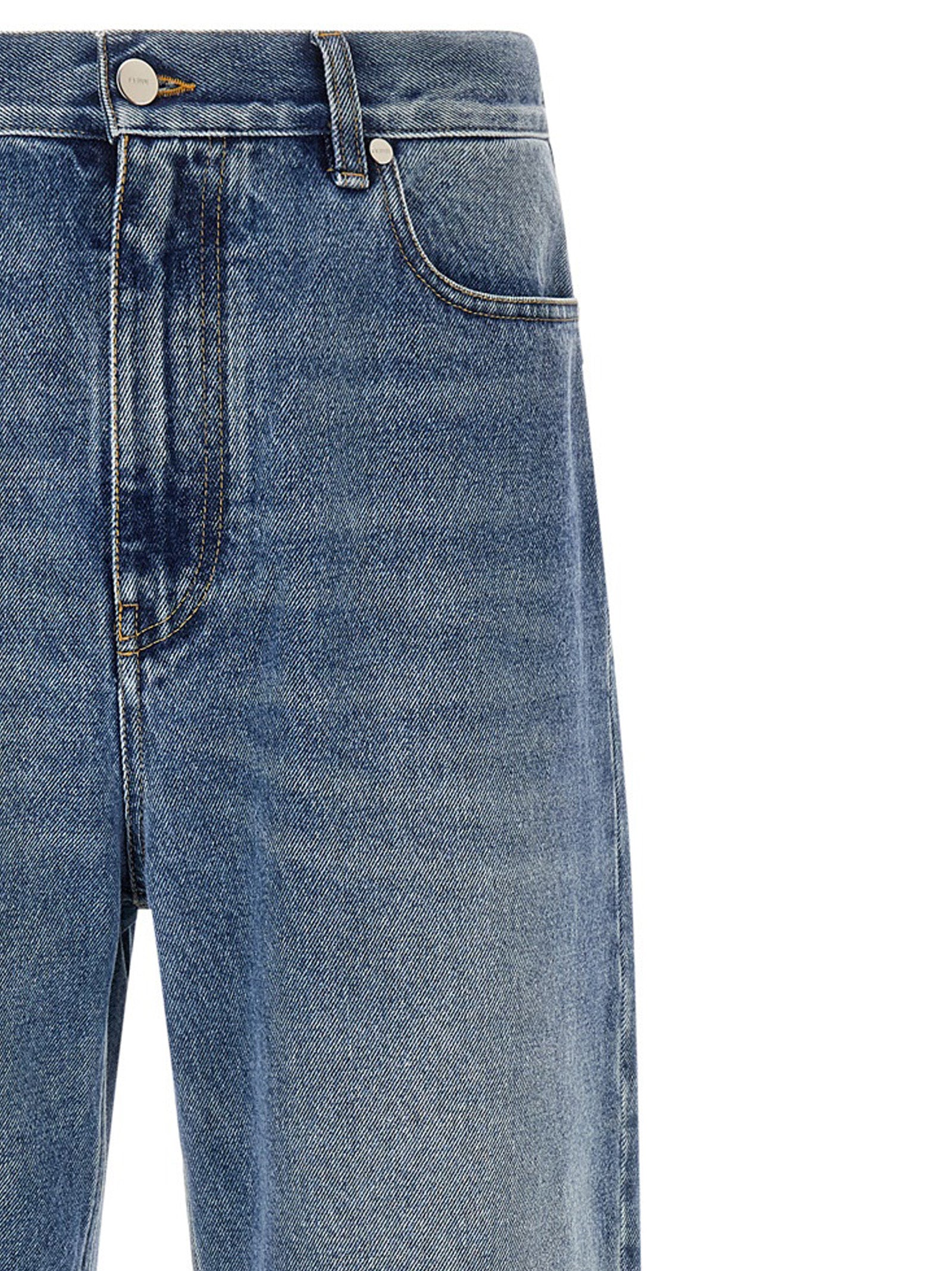 Fendi 'Ff' Patch Jeans Saddlery