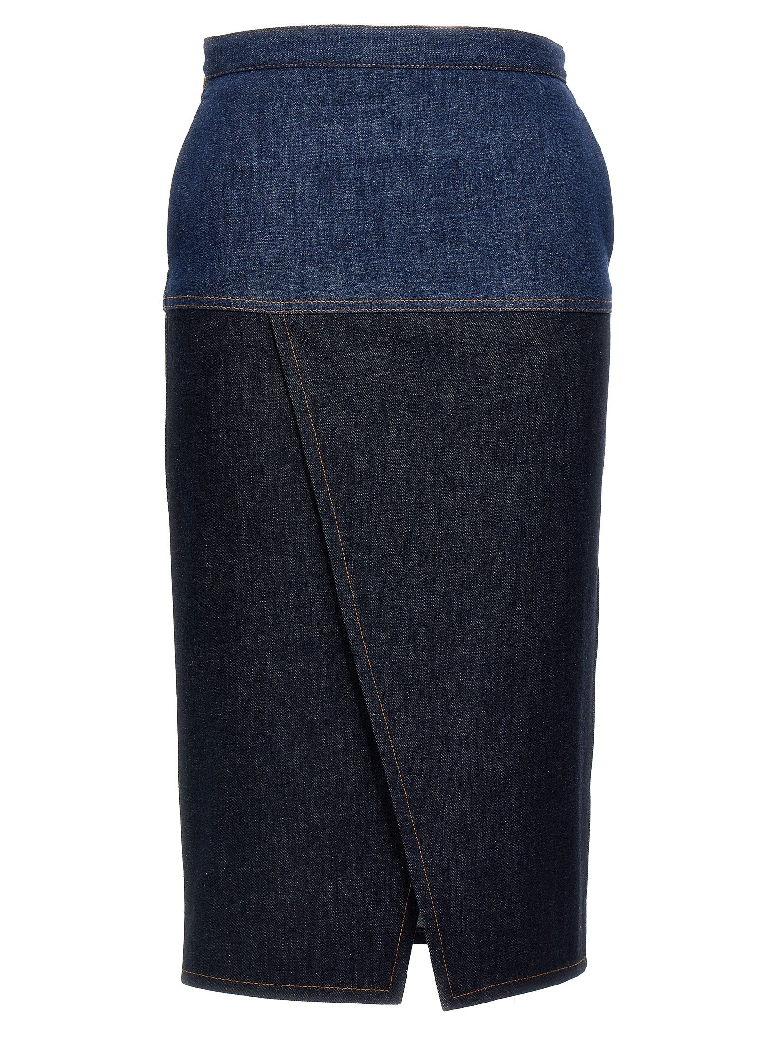 Fendi Bicolor Denim Skirt