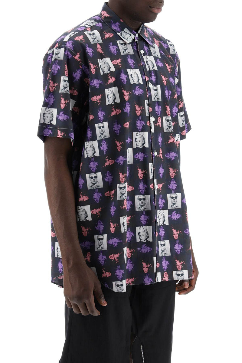 Comme Des Garcons Shirt Short-Sleeved Shirt With Andy Warhol Print Pink