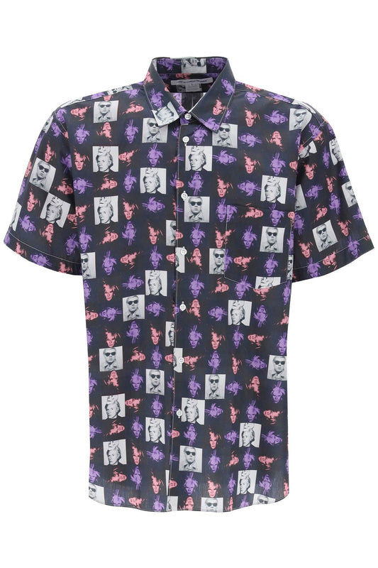 Comme Des Garcons Shirt Short-Sleeved Shirt With Andy Warhol Print Pink