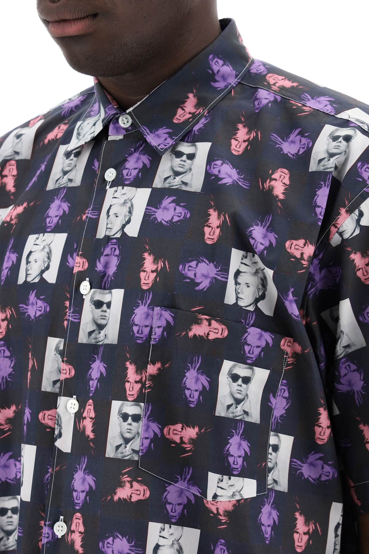 Comme Des Garcons Shirt Short-Sleeved Shirt With Andy Warhol Print