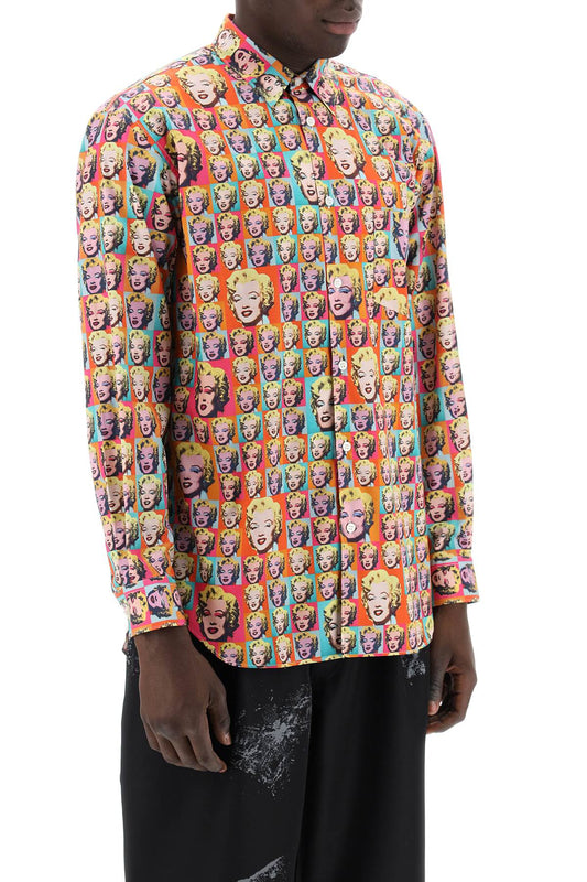 Comme Des Garcons Shirt Marilyn Monroe Printed Shirt Multicolor