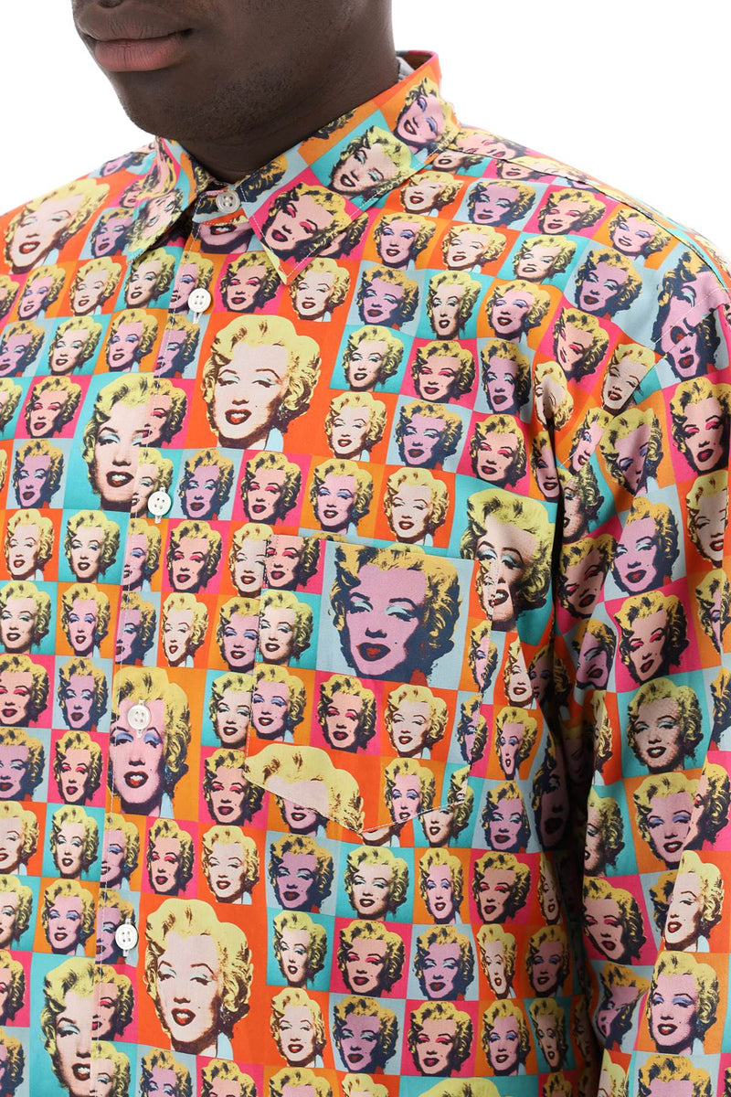 Comme Des Garcons Shirt Marilyn Monroe Printed Shirt Multicolor