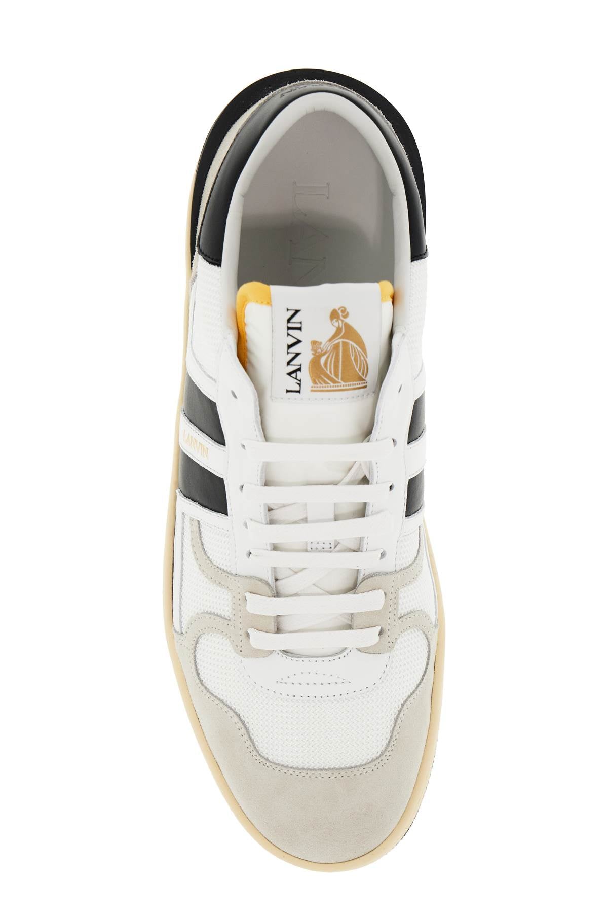 Lanvin 'Mesh And Leather Clay Sneakers With