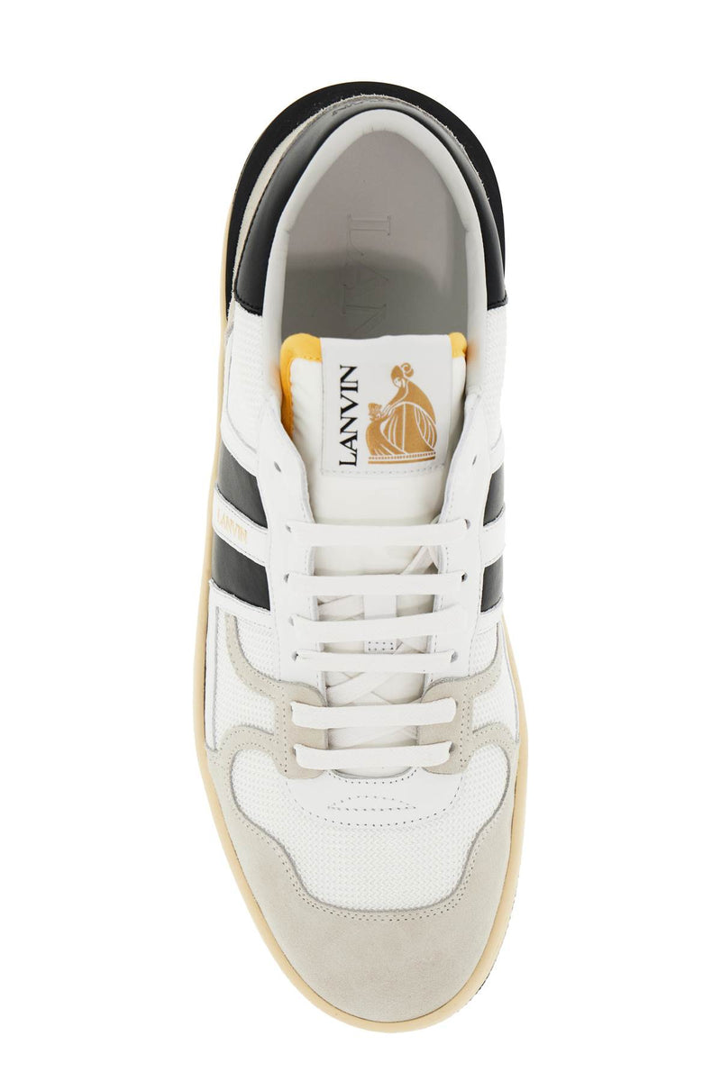 Lanvin 'Mesh And Leather Clay Sneakers With White