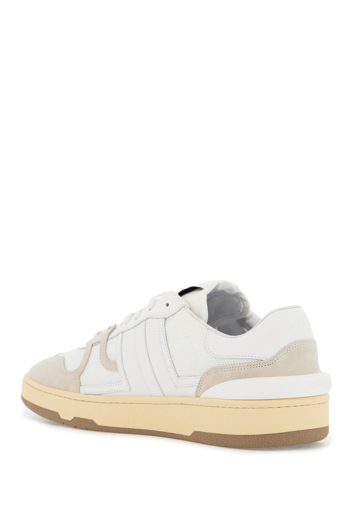 Lanvin Mesh And Leather Clay Sneakers With