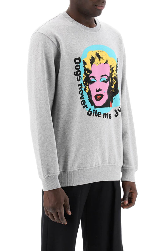 Comme Des Garcons Shirt Marilyn Monroe Printed Sweatshirt Grey