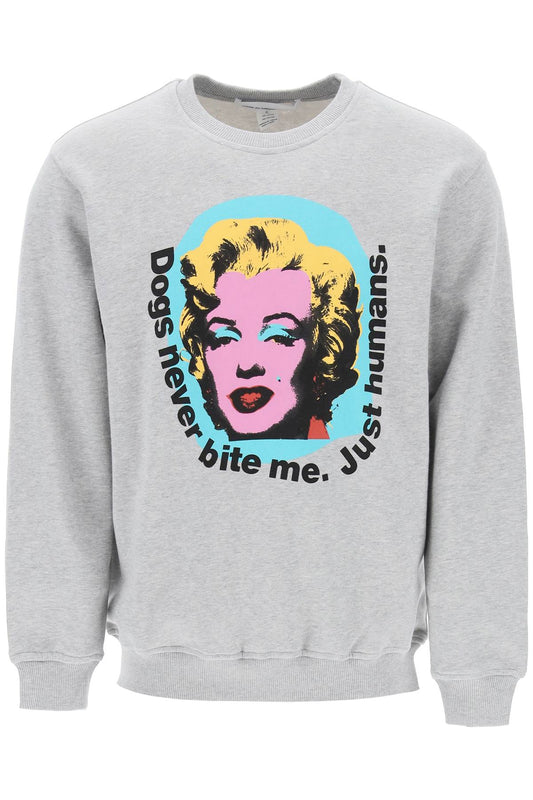 Comme Des Garcons Shirt Marilyn Monroe Printed Sweatshirt Grey