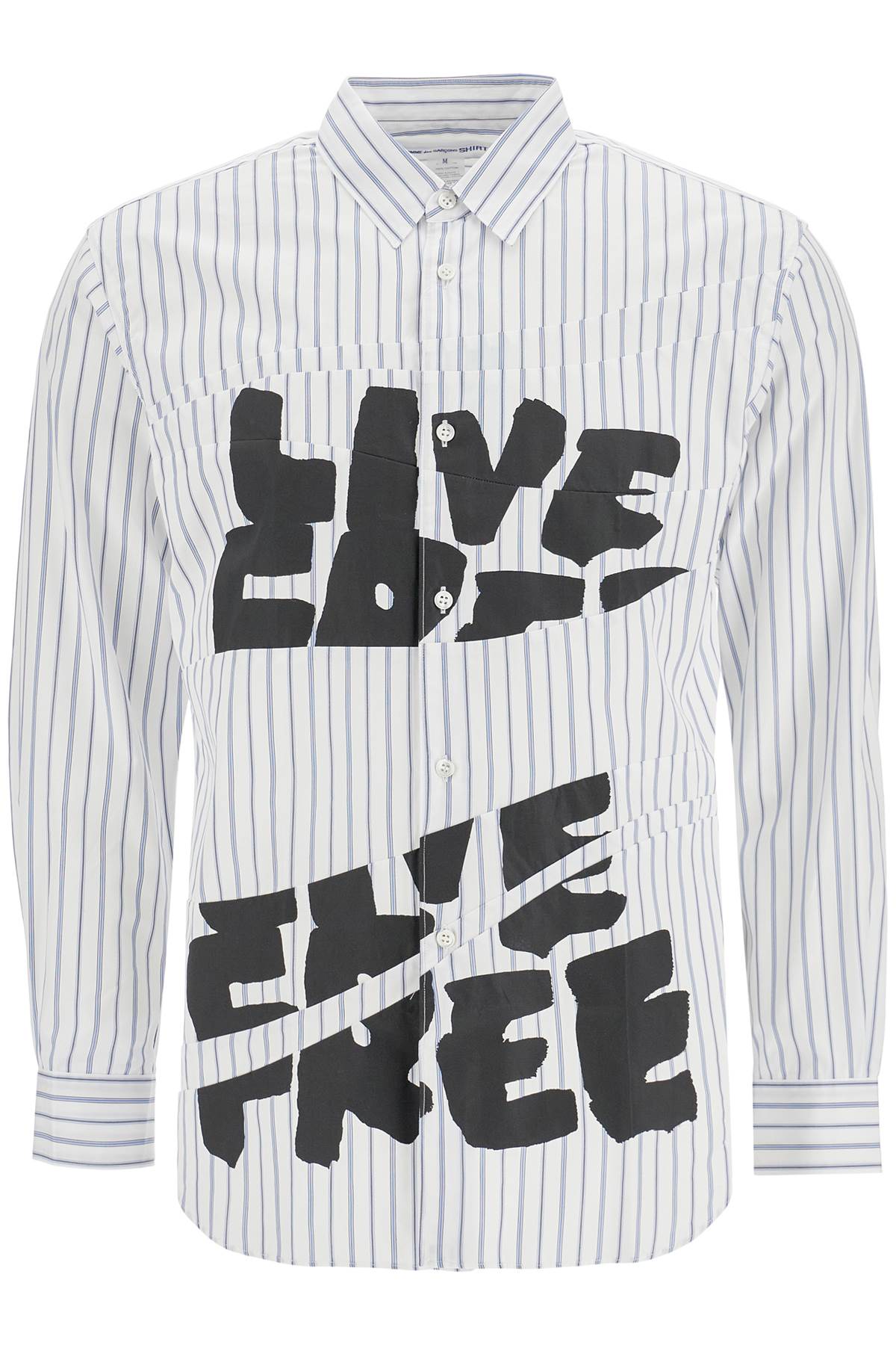 Comme Des Garcons Shirt 'Live Free Printed Shirt'