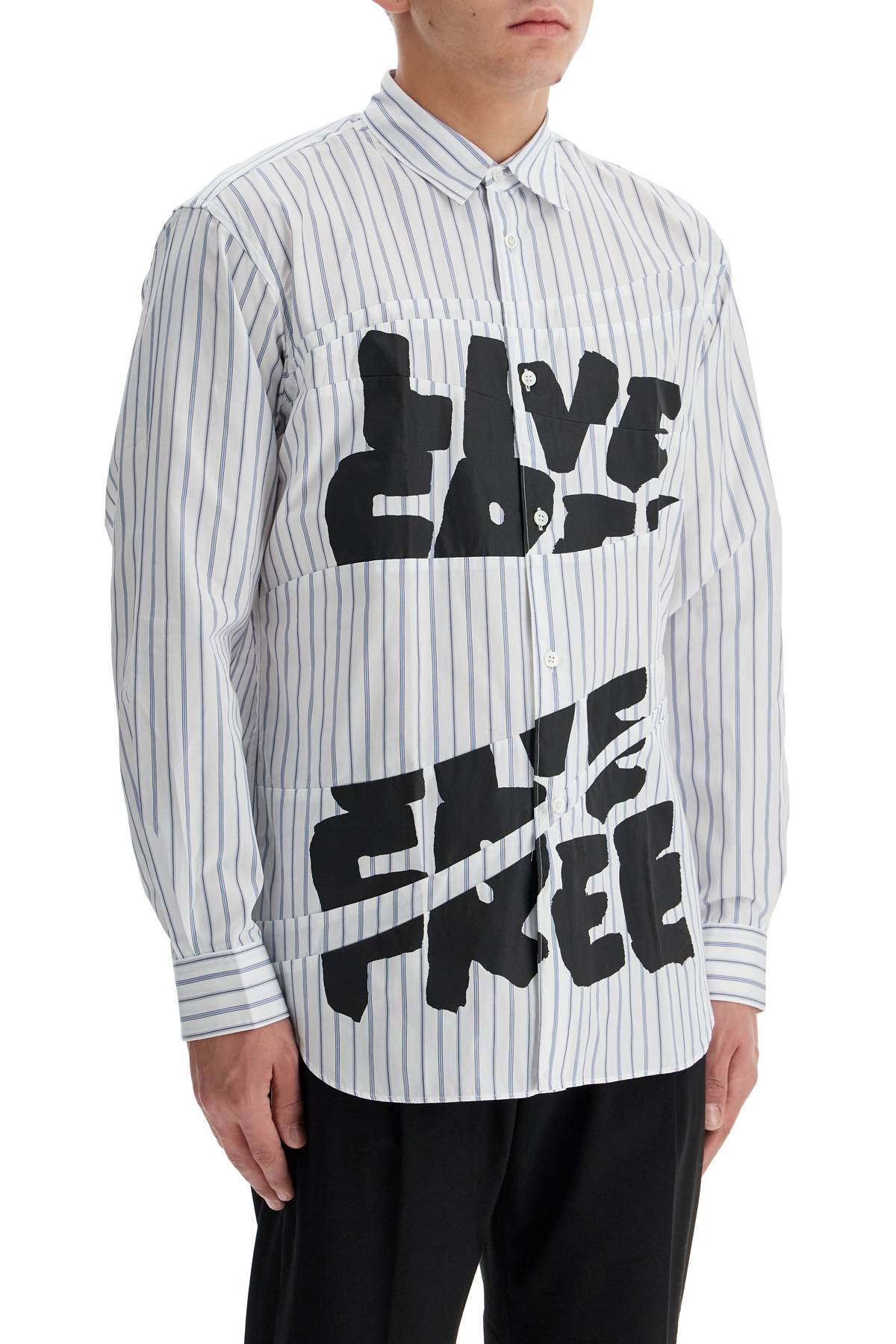 Comme Des Garcons Shirt 'Live Free Printed Shirt'