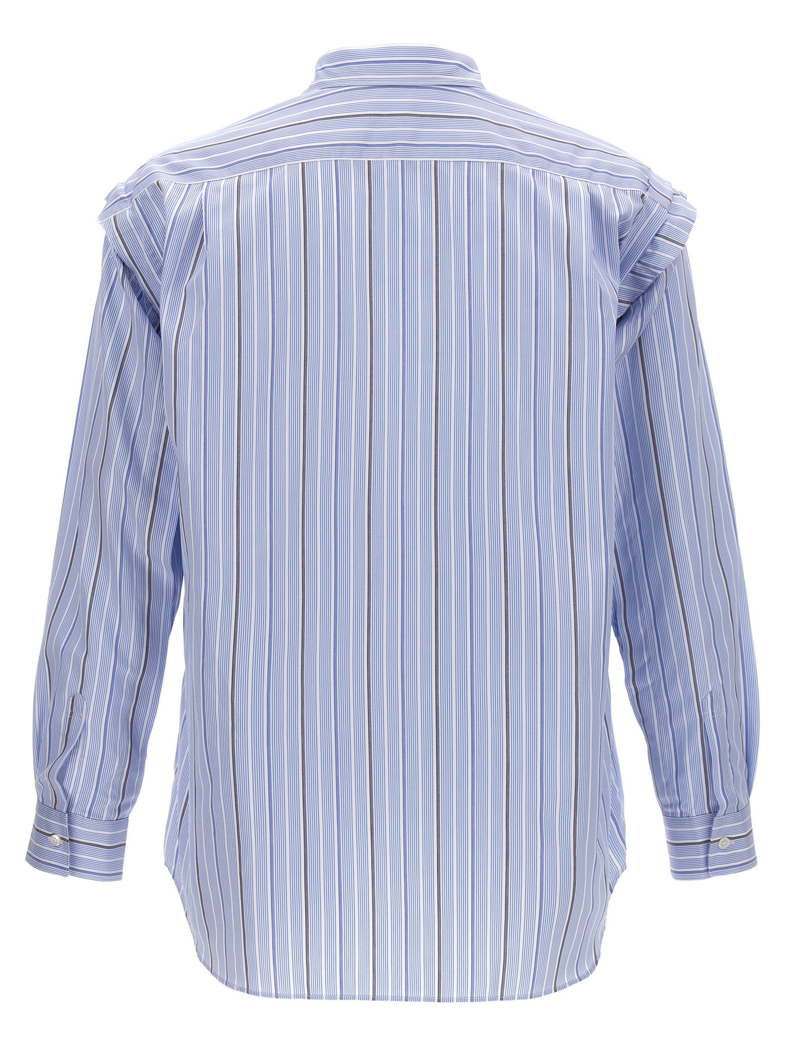 Comme Des Garcons Shirt Unfinished Striped Shirt