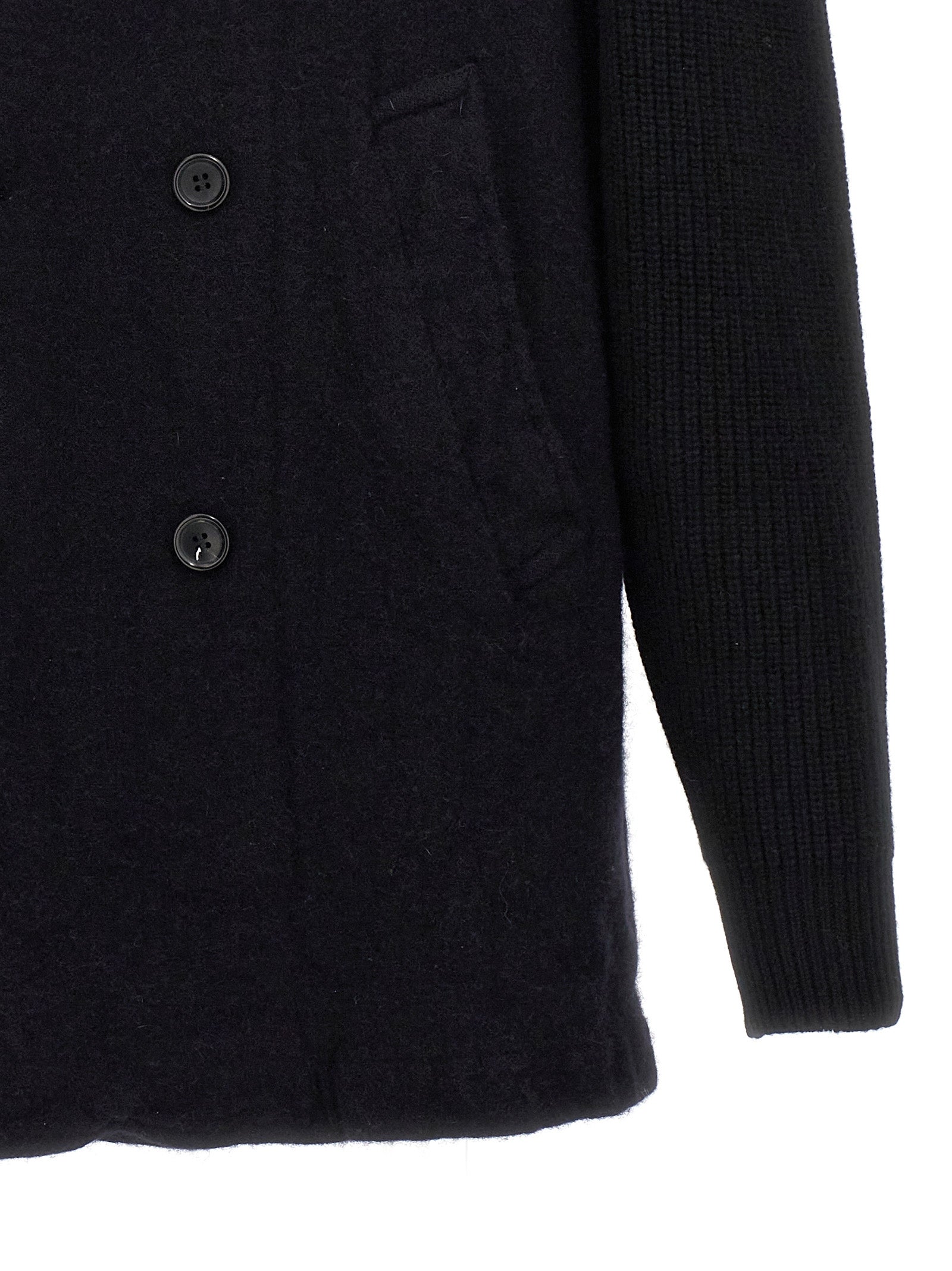 Comme Des Garcons Shirt Double-Breasted Wool Coat