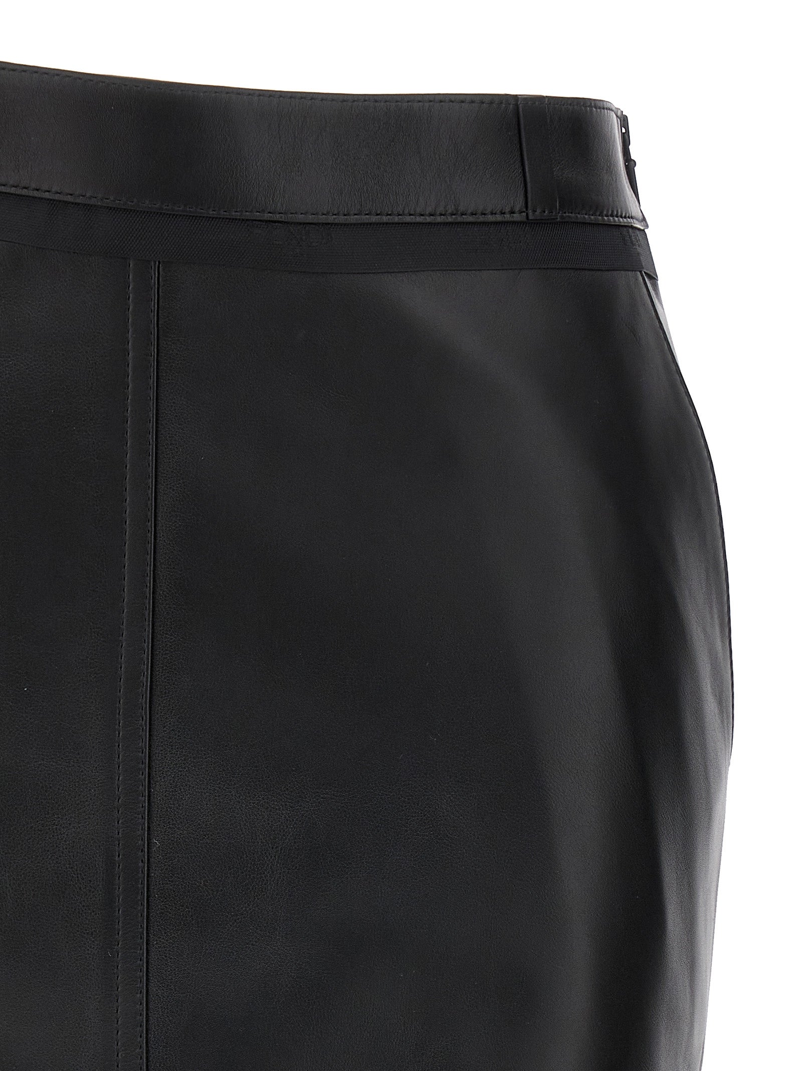 Fendi Leather Midi Skirt