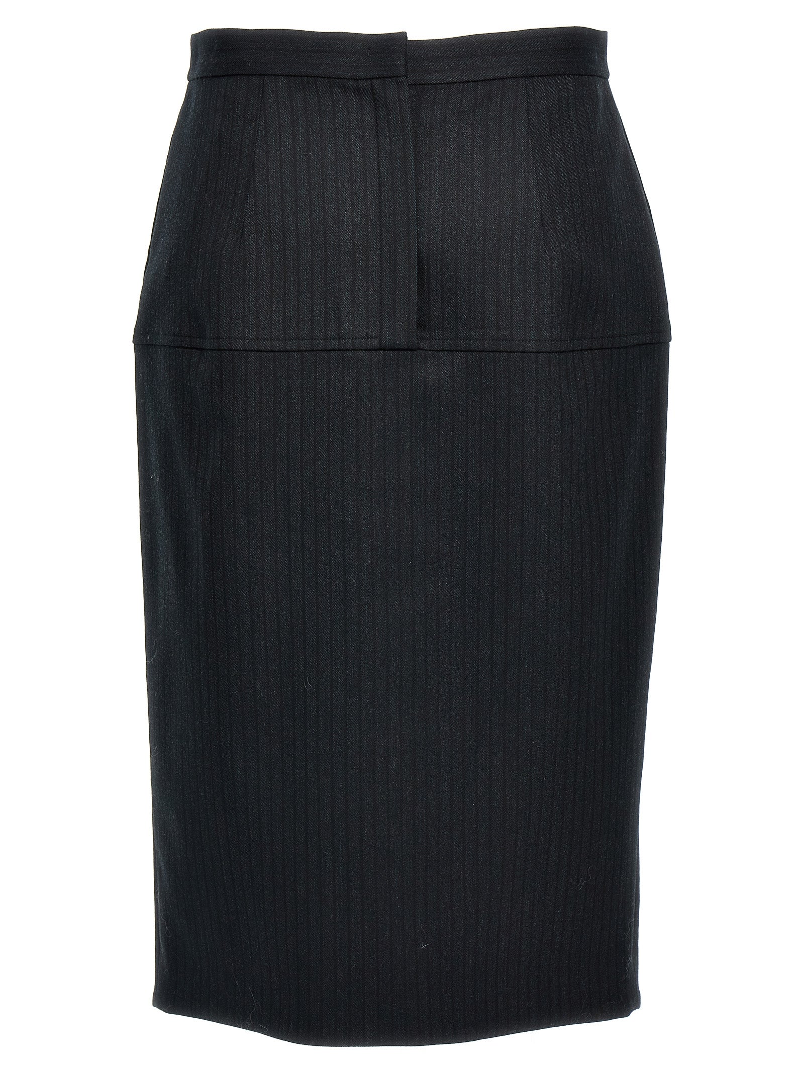 Fendi Pinstriped Wool Skirt