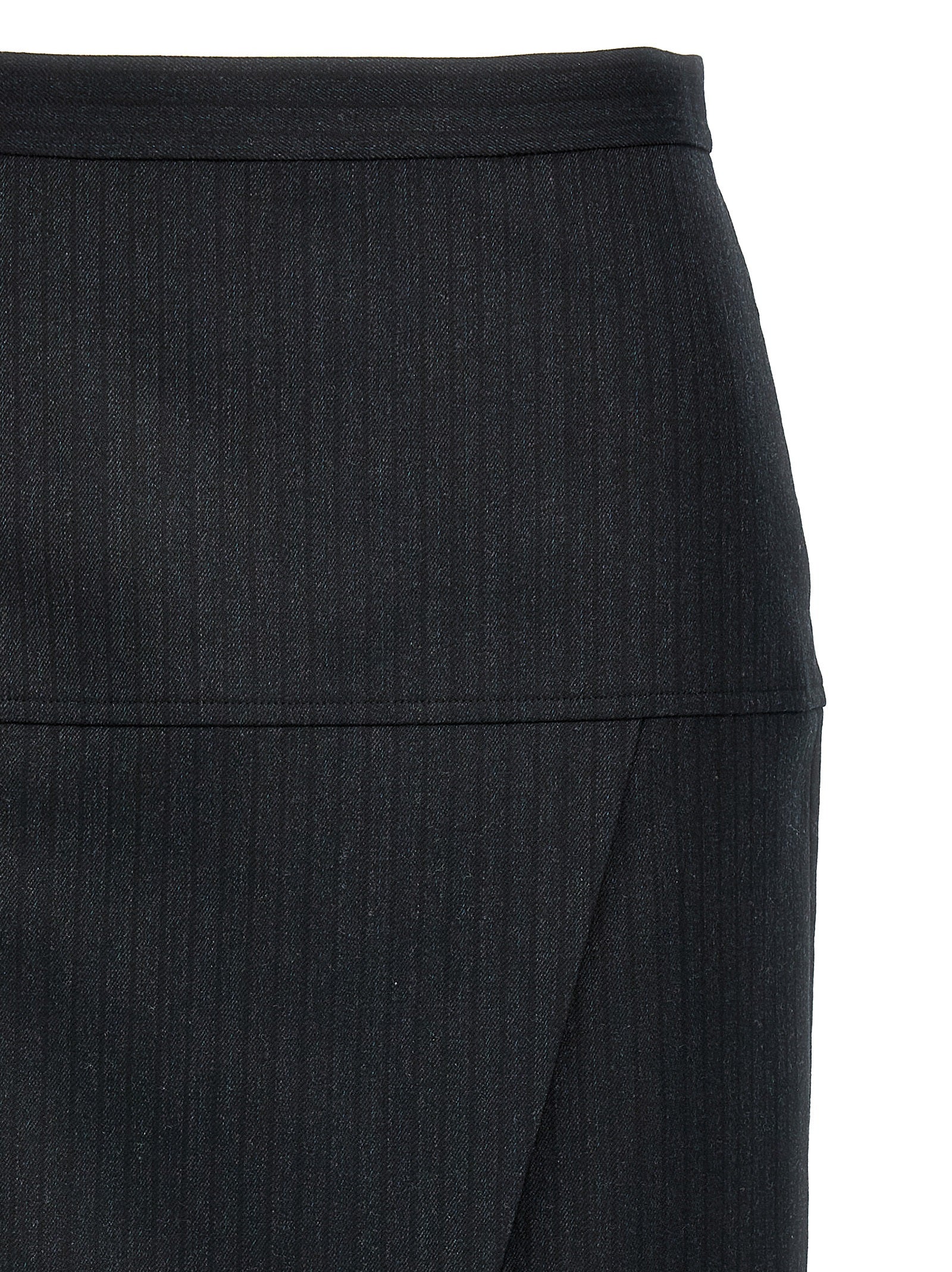 Fendi Pinstriped Wool Skirt