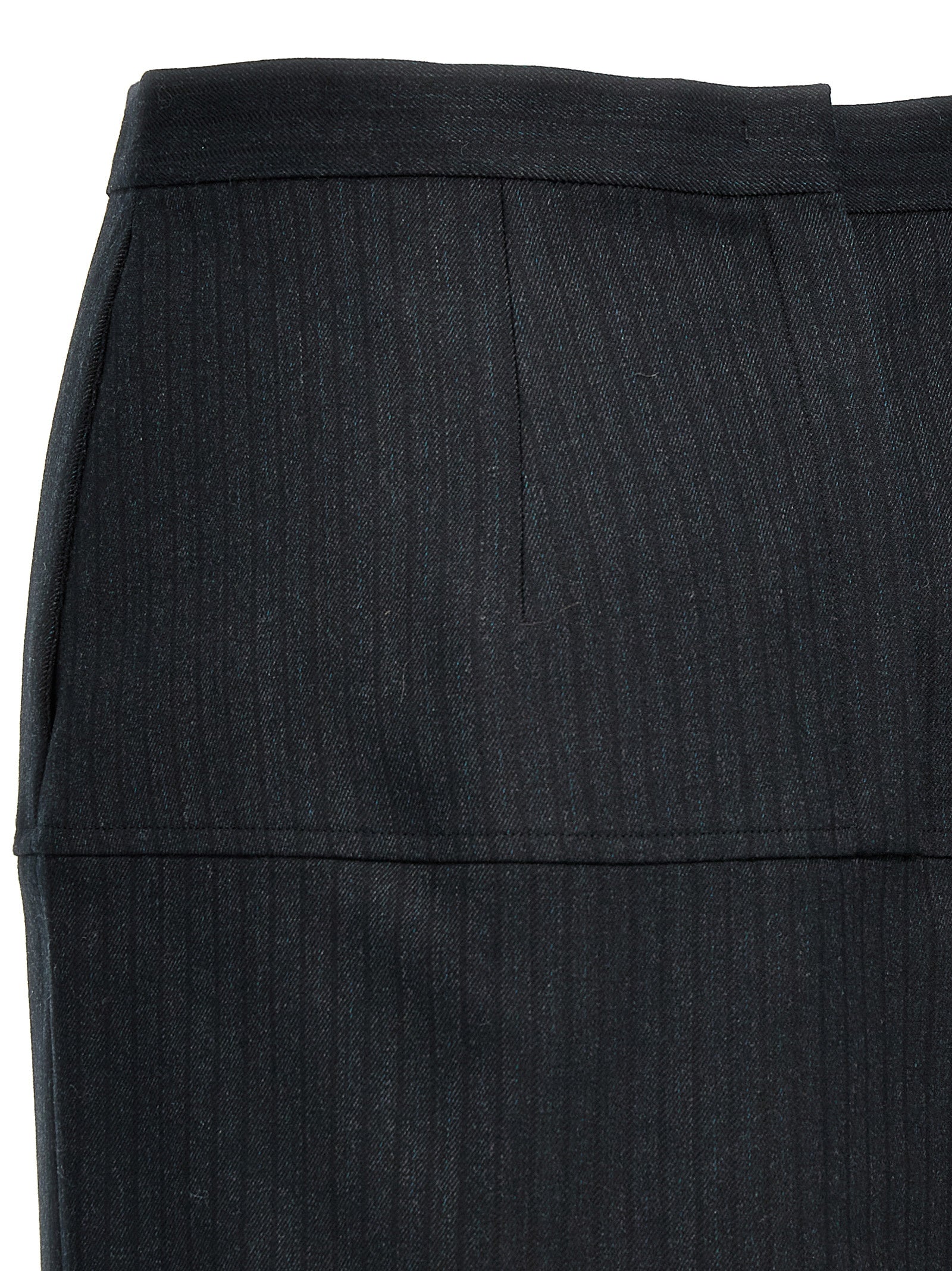 Fendi Pinstriped Wool Skirt