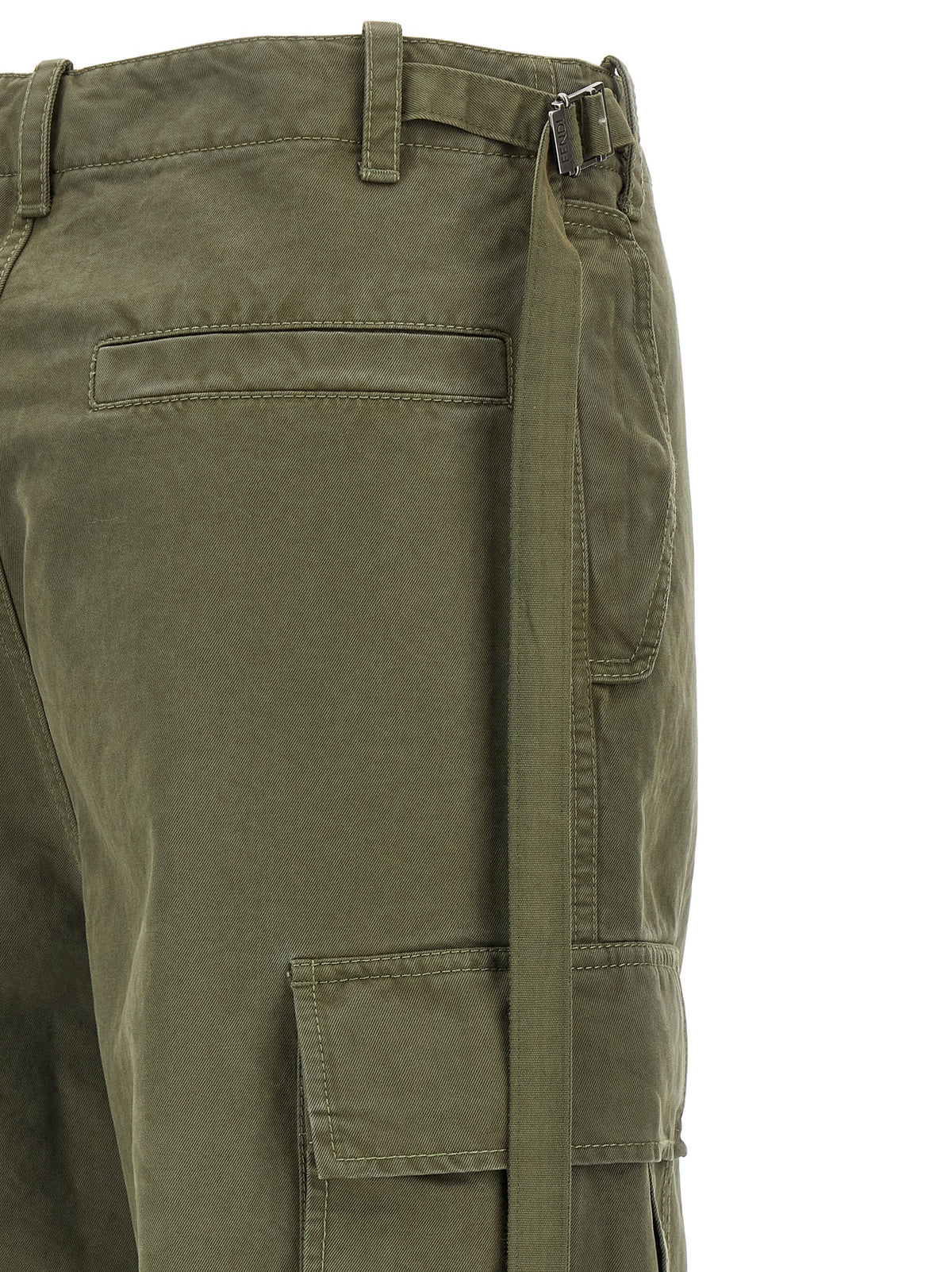 Fendi Double Stitch Embroidery Pants
