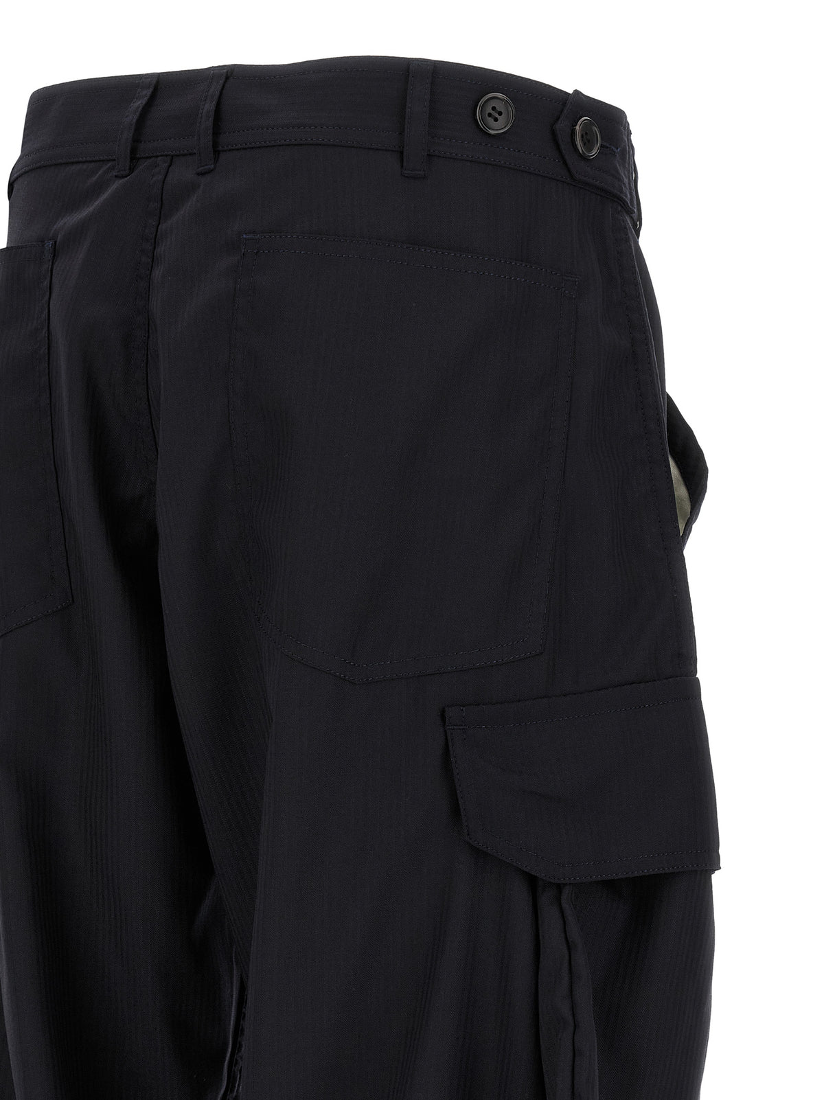 Comme Des Garcons Shirt Pinstriped Cargo Pants