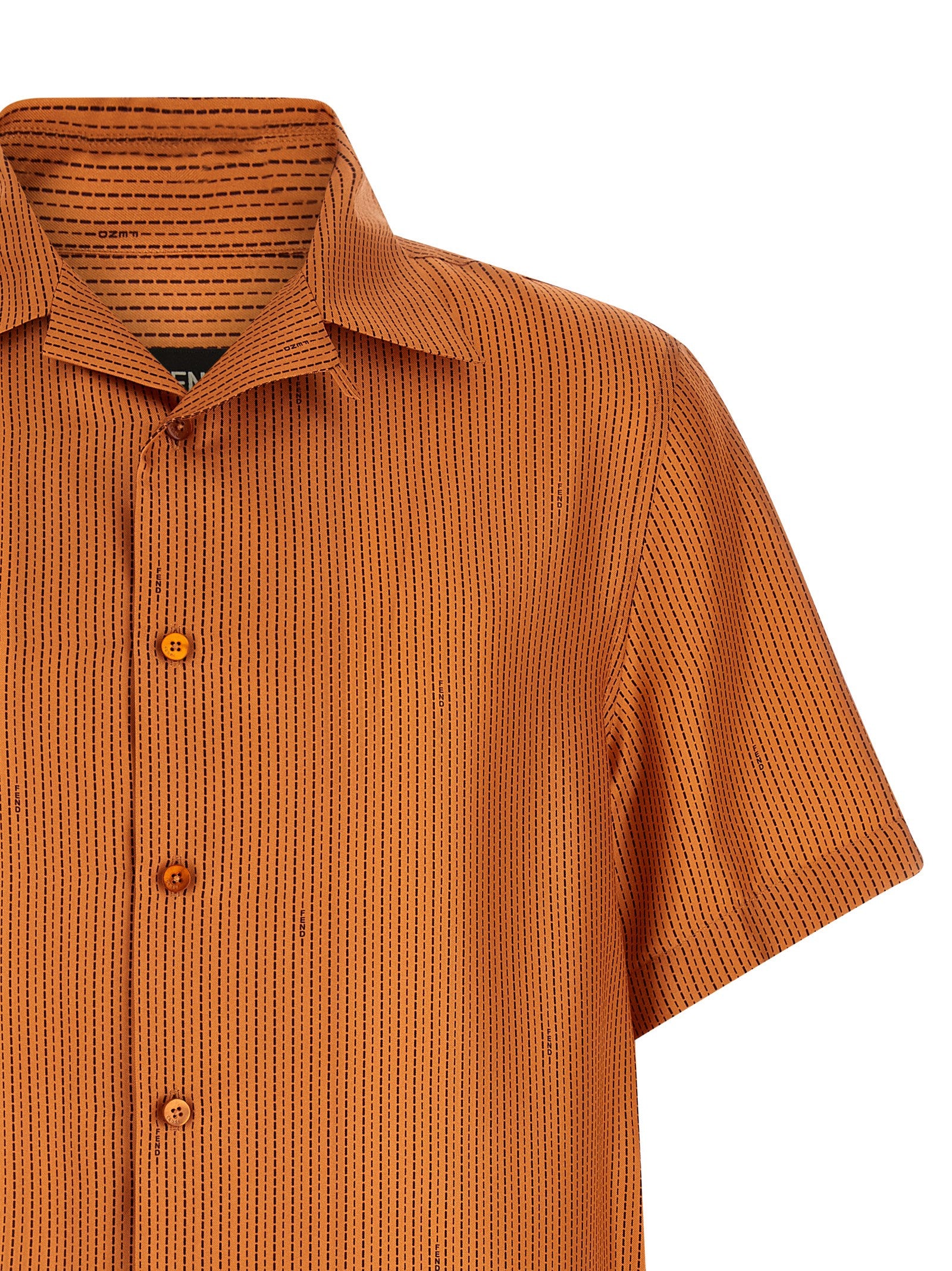 Fendi 'Selleria' Stitching Silk Shirt