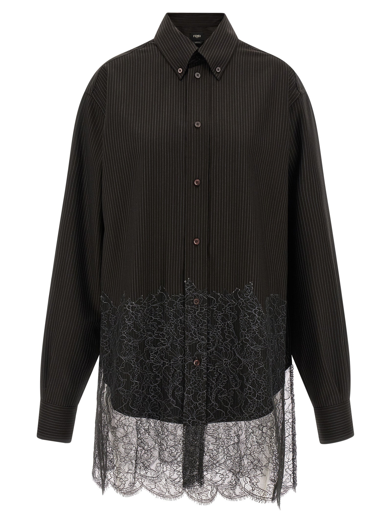 Fendi Wool And Lace Shirt